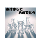 十二支全部 あけおめ 年賀状 氷像（個別スタンプ：36）