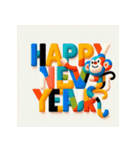 十二支全部 あけおめ 年賀状 絵画2（個別スタンプ：28）