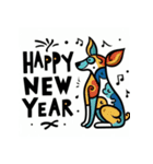 十二支全部 あけおめ 年賀状 絵画2（個別スタンプ：35）