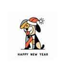 十二支全部 あけおめ 年賀状 絵画2（個別スタンプ：37）