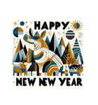 十二支全部 あけおめ 年賀状 絵画2（個別スタンプ：39）