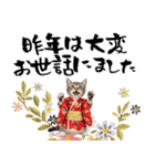アメショ子猫の晴れ着スタンプ♡お正月2026（個別スタンプ：12）