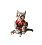 アメショ子猫の晴れ着スタンプ♡お正月2026（個別スタンプ：37）