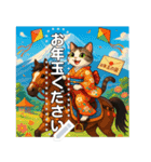 ♡馬に乗る猫♡（個別スタンプ：6）
