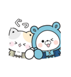 動く♪くまぽことぷにゃんこの年末年始（個別スタンプ：4）