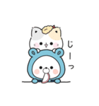 動く♪くまぽことぷにゃんこの年末年始（個別スタンプ：8）