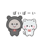 動く♪くまぽことぷにゃんこの年末年始（個別スタンプ：24）
