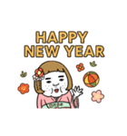 動く！憎めないブス【正月・年末年始】（個別スタンプ：3）