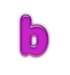 アルファベット小文字紫色スタンプ N（個別スタンプ：2）