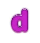 アルファベット小文字紫色スタンプ N（個別スタンプ：4）