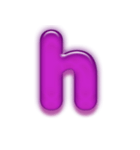 アルファベット小文字紫色スタンプ N（個別スタンプ：8）