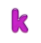 アルファベット小文字紫色スタンプ N（個別スタンプ：11）