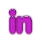 アルファベット小文字紫色スタンプ N（個別スタンプ：29）