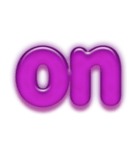 アルファベット小文字紫色スタンプ N（個別スタンプ：31）