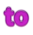 アルファベット小文字紫色スタンプ N（個別スタンプ：33）