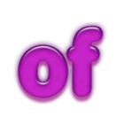 アルファベット小文字紫色スタンプ N（個別スタンプ：35）