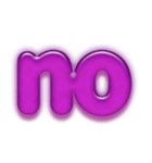 アルファベット小文字紫色スタンプ N（個別スタンプ：39）