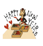 mottoのあけおめスタンプ♡うまレディ（個別スタンプ：3）