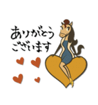 mottoのあけおめスタンプ♡うまレディ（個別スタンプ：15）