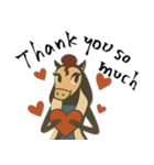 mottoのあけおめスタンプ♡うまレディ（個別スタンプ：16）