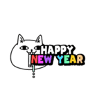 じろりねこ新年正月の挨拶（個別スタンプ：9）