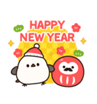 【毎年使える♪】飛び出す！シマエナガ年賀（個別スタンプ：9）