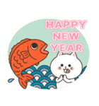 わん×にゃんカップル3♡彼女用♡お正月（個別スタンプ：2）