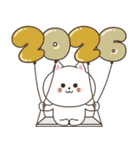 わん×にゃんカップル3♡彼女用♡お正月（個別スタンプ：6）