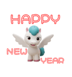 2026あけおめ！ホワイトペガサススタンプ（個別スタンプ：4）