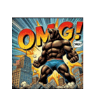 最強ベア【アメコミ超覚醒】（個別スタンプ：9）