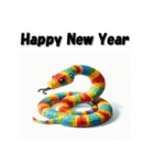 十二支全部 あけおめ 年賀状 ブロック（個別スタンプ：19）