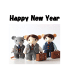 十二支全部 あけおめ ファンシードール（個別スタンプ：1）