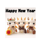 十二支全部 あけおめ ファンシードール（個別スタンプ：14）