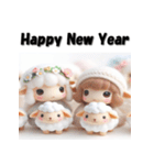 十二支全部 あけおめ ファンシードール（個別スタンプ：25）