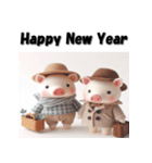 十二支全部 あけおめ ファンシードール（個別スタンプ：37）