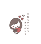 ゆるふわボブガール◎年末年始 #2026(再販)（個別スタンプ：7）