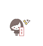 ゆるふわボブガール◎年末年始 #2026(再販)（個別スタンプ：38）