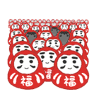 年賀！お正月！午年のスタンプ！(黒)（個別スタンプ：24）