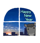 年賀！お正月！午年のスタンプ！(黒)（個別スタンプ：26）