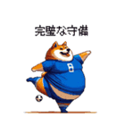 日本を応援するふとっちょ柴犬 サッカー（個別スタンプ：22）