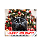 書き込める♥賀正・クリスマス・猫フレーム（個別スタンプ：5）