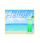 グラスに添えて(再改訂版)（個別スタンプ：3）