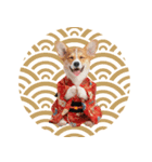 コーギー子犬のお正月スタンプ♡笑顔で2026（個別スタンプ：39）