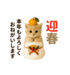 毎年使える♡あけおめネコ（個別スタンプ：4）