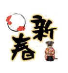 シェパード子犬のお正月スタンプ❗️（個別スタンプ：7）