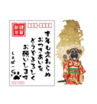 シェパード子犬のお正月スタンプ❗️（個別スタンプ：25）