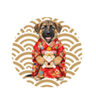 シェパード子犬のお正月スタンプ❗️（個別スタンプ：39）