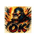 最強ゴリラ、降臨。（個別スタンプ：14）