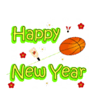 バスケットボール、正月、クリスマス（個別スタンプ：10）