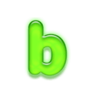 アルファベット小文字ガラスのような緑 N（個別スタンプ：2）